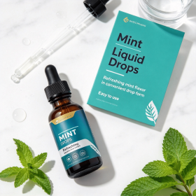 Liquid Chlorophyll Drops Mint Flavor, Vegan Botanical Liquid Supplement, Natural Plant Sourced Chlorophyll Tincture for Daily Use