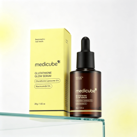 1.05oz Glow Facial Serum with 5% Glutathione Liposome & 5% Niacinamide, Hydrating Skin Brightening Face Serum (Style: Meticure - Revitalizing essence brown)